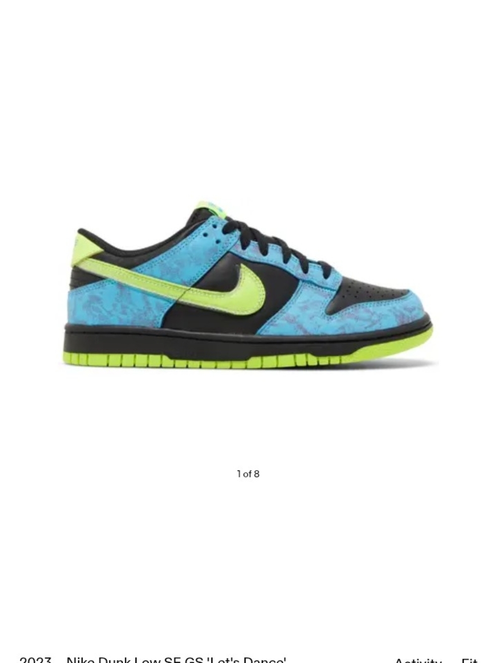 Nike Kids' Dunk Low SE (Blue/Volt)